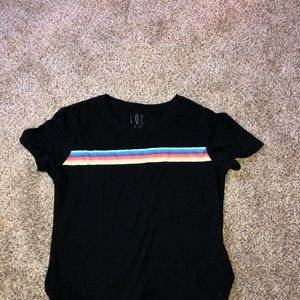 Black shirt with stripes